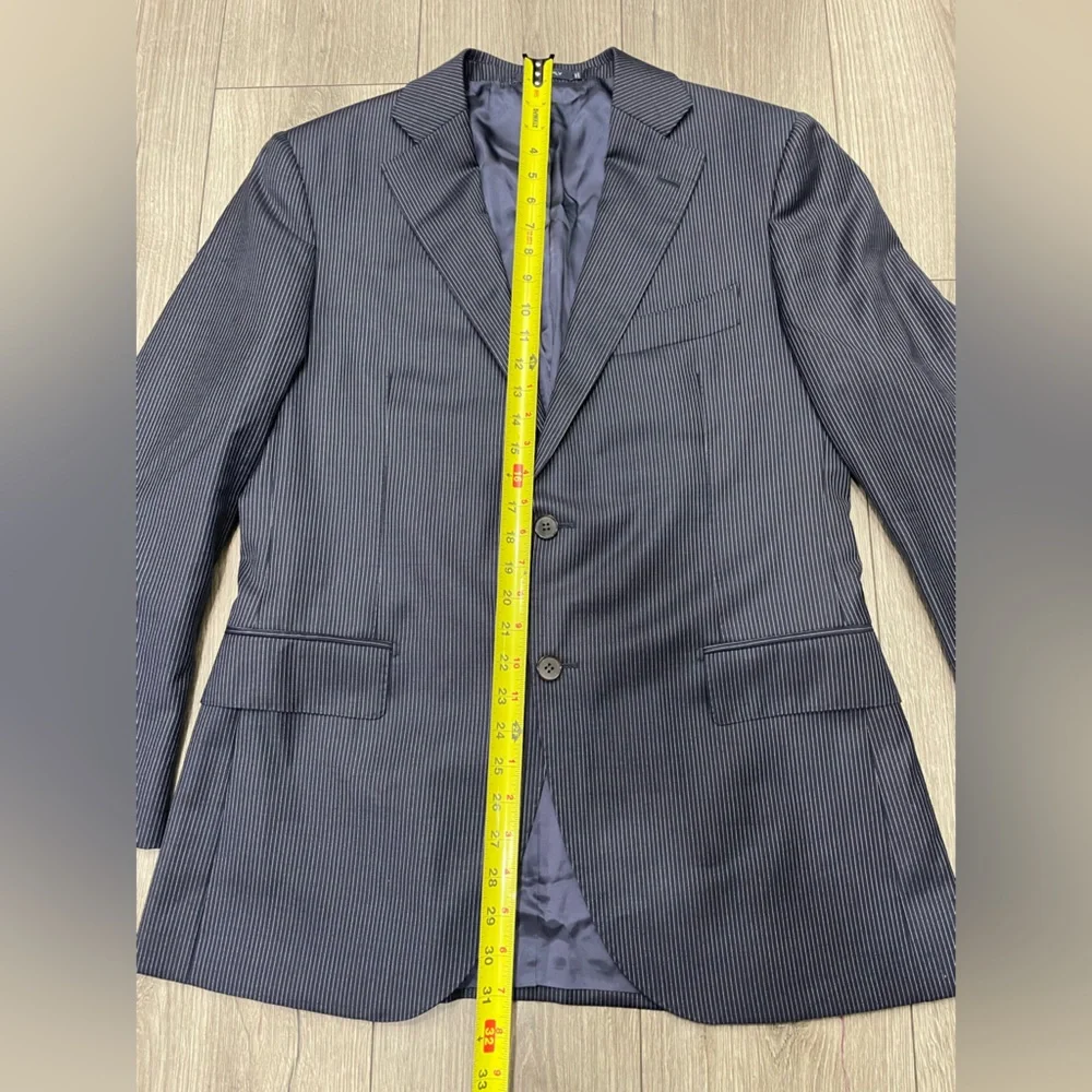 SuitSupply‎ Lazio Single Breasted Int Slim 42R Blue Stripe Blazer Sport Coat